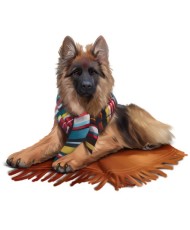Interjero lipdukas  Šuo su šaliku 50x60cm