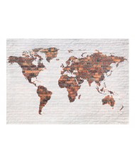 Fototapetas  World Map Brick Wall