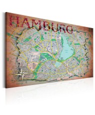 Paveikslas  Map of Hamburg