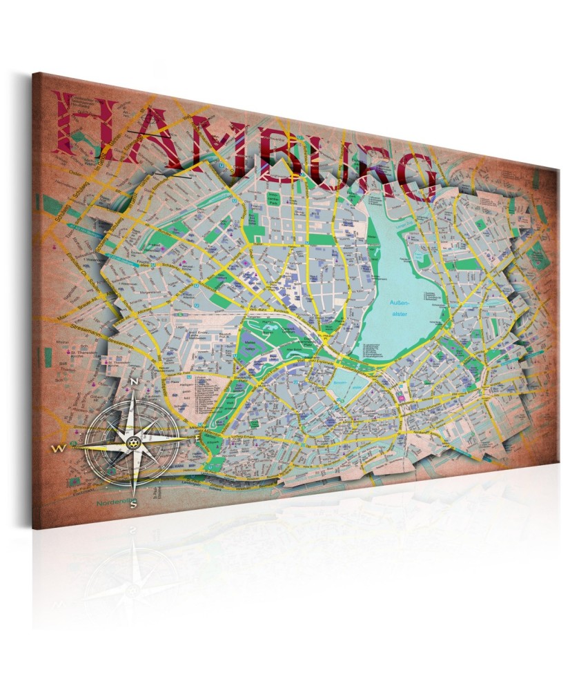 Paveikslas  Map of Hamburg
