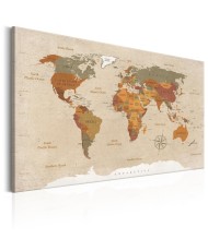 Paveikslas  World Map Beige Chic
