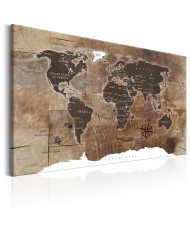 Paveikslas  World Map Wooden Mosaic