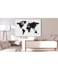 Paveikslas  World Map Black & White Elegance