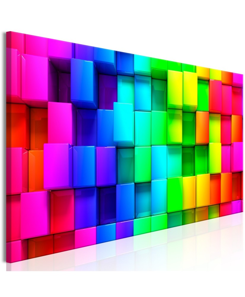 Paveikslas  Colourful Cubes (1 Part) Narrow
