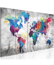 Paveikslas  World Map Spilt Paint