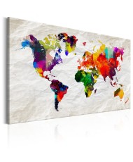 Paveikslas  World Map Rainbow Madness