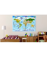 Paveikslas  Childrens Map Colourful Travels