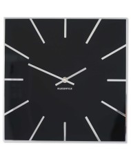 Sieninis laikrodis Kvadratai II 30cm. Juodas