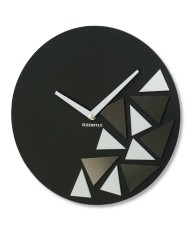 Sieninis laikrodis Trikampiai. Juodas