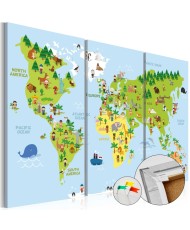 Kamštinis paveikslas  Childrens World [Cork Map]