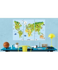 Kamštinis paveikslas  Childrens World [Cork Map]