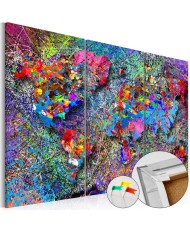 Kamštinis paveikslas  Colourful Whirl [Cork Map]