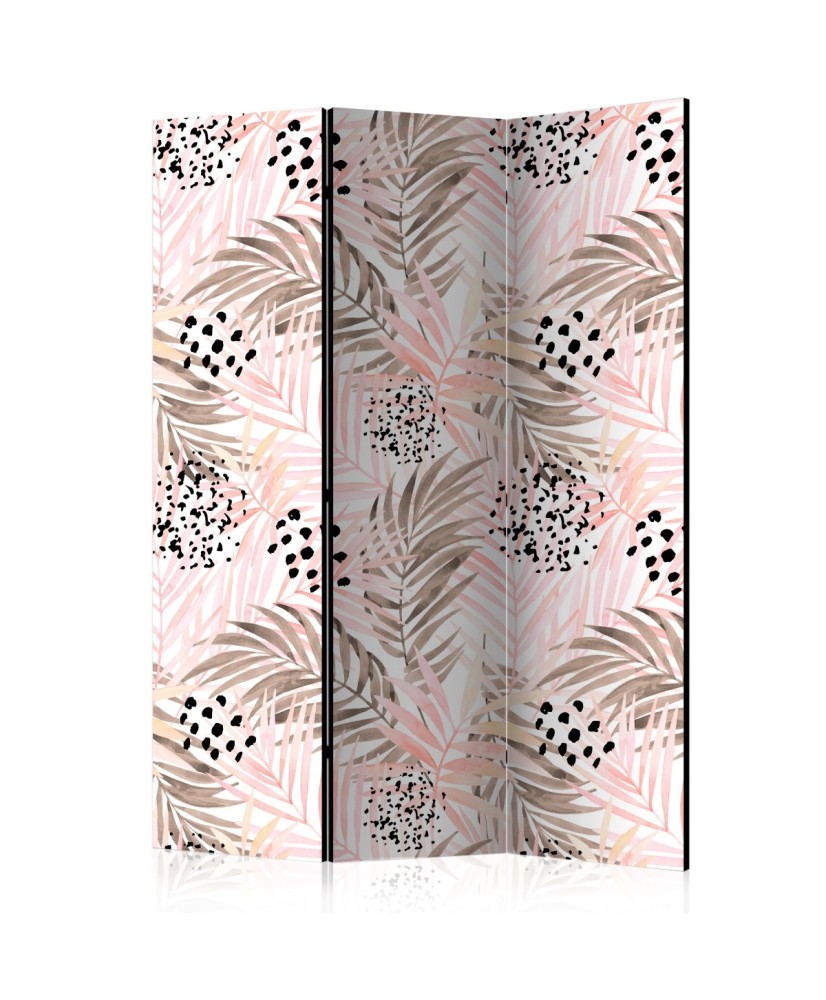 Pertvara  Pink Palm Leaves [Room Dividers]