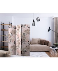 Pertvara  Pink Palm Leaves [Room Dividers]