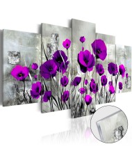 Akrilo stiklo paveikslas  Meadow Purple Poppies [Glass]