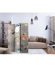 Pertvara  Natural pattern with birds [Room Dividers]