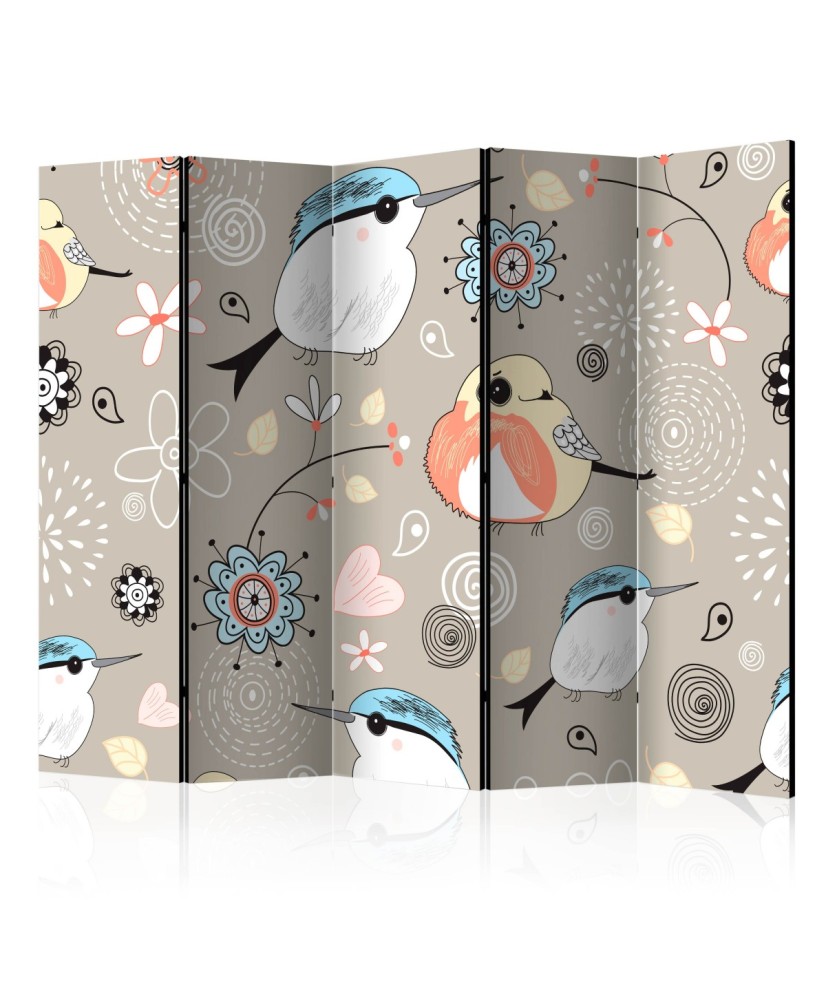 Pertvara  Natural pattern with birds [Room Dividers]