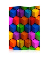 Pertvara  Colorful Geometric Boxes [Room Dividers]
