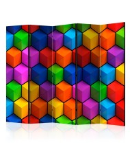 Pertvara  Colorful Geometric Boxes [Room Dividers]