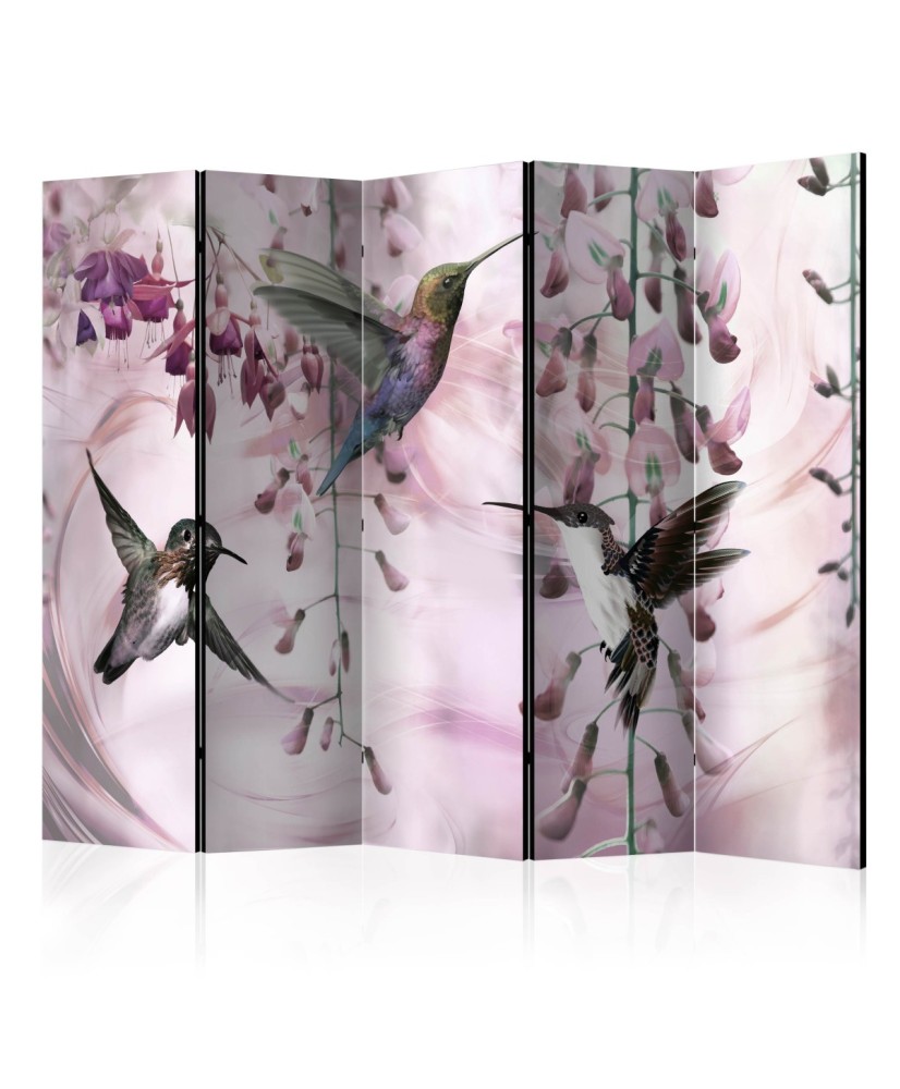Pertvara  Flying Hummingbirds (Pink) [Room Dividers]