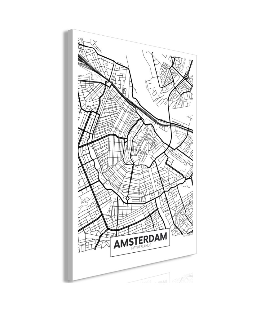 Paveikslas  Map of Amsterdam (1 Part) Vertical