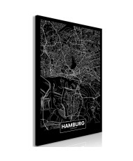 Paveikslas  Dark Map of Hamburg (1 Part) Vertical
