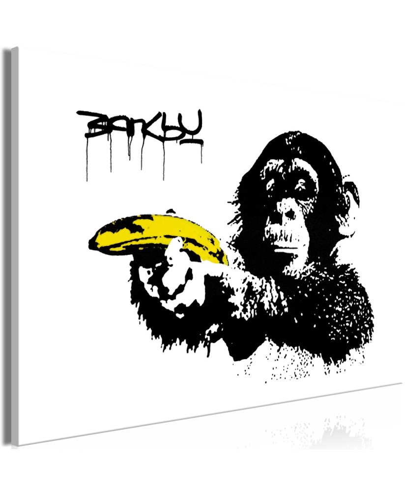 Paveikslas  Banksy Monkey with Banana (1 Part) Wide