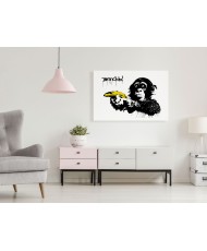 Paveikslas  Banksy Monkey with Banana (1 Part) Wide