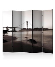 Pertvara  San Francisco Golden Gate Bridge in black and white II [Room Dividers]