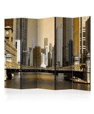 Pertvara  Chicagos bridge (vintage effect) II [Room Dividers]