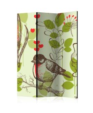 Pertvara  Bird and lilies vintage pattern [Room Dividers]