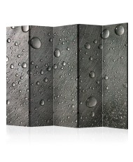 Pertvara  Steel surface with water drops II [Room Dividers]