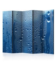 Pertvara  Water drops on blue glass II [Room Dividers]