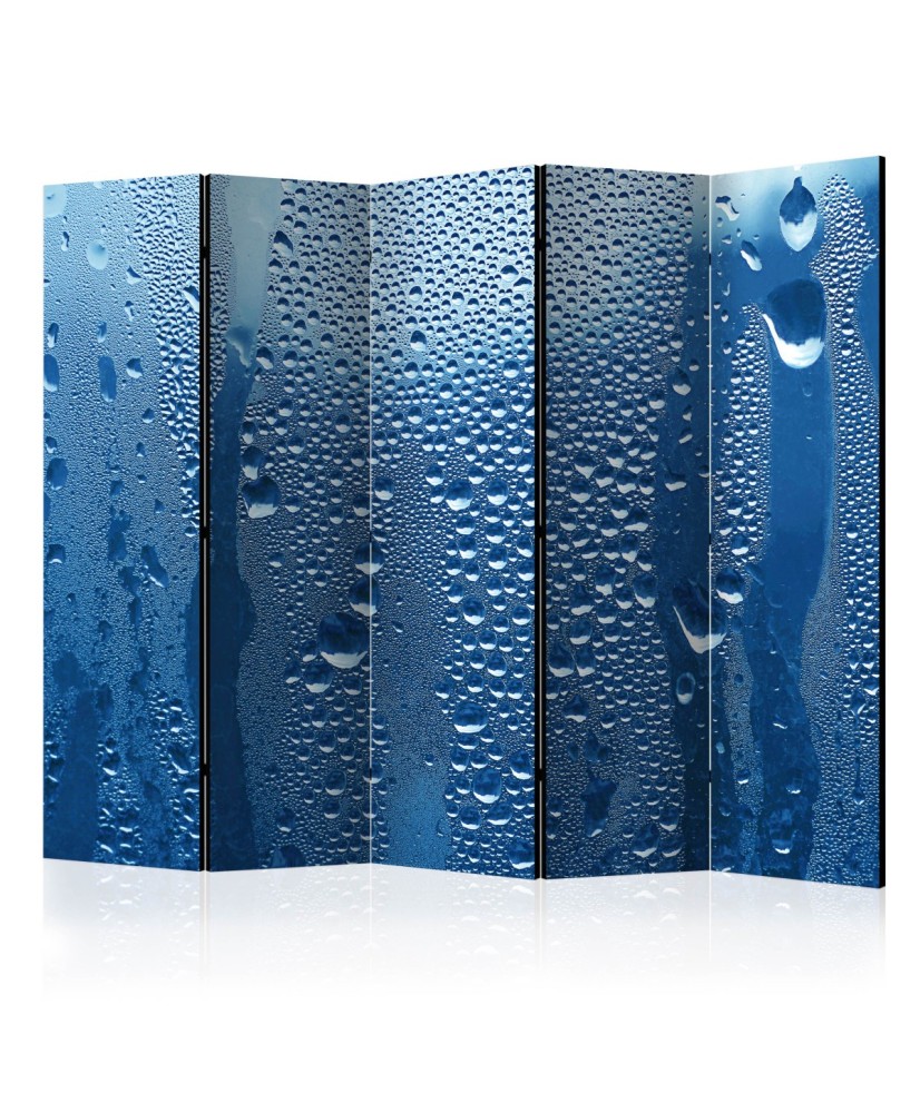 Pertvara  Water drops on blue glass II [Room Dividers]