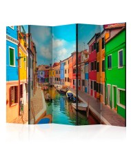 Pertvara   Colorful Canal in Burano II [Room Dividers]