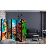 Pertvara   Colorful Canal in Burano II [Room Dividers]