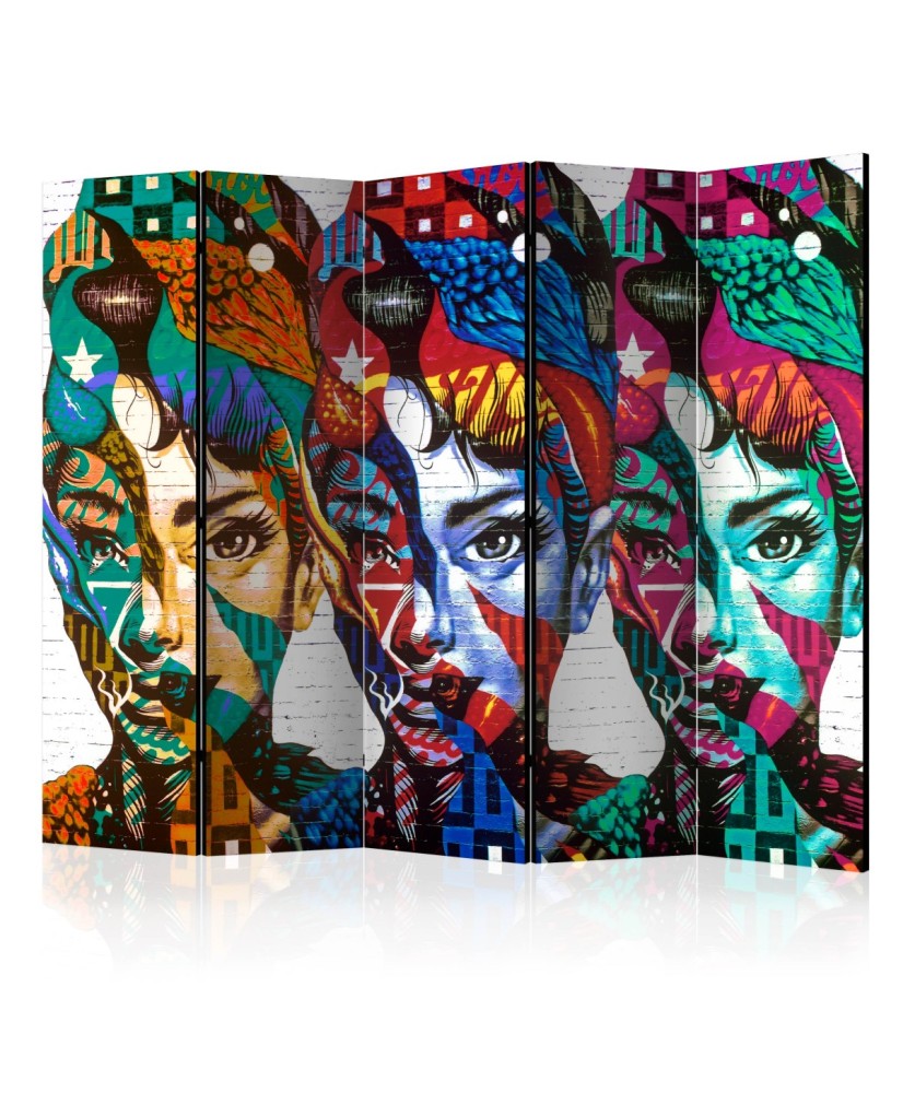 Pertvara  Colorful Faces II [Room Dividers]