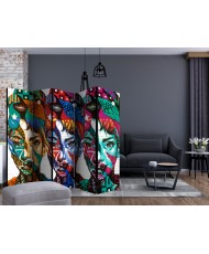 Pertvara  Colorful Faces II [Room Dividers]