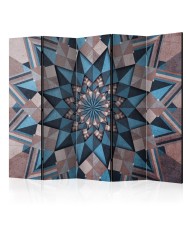 Pertvara  Star Mandala (Brown and Blue) II [Room Dividers]