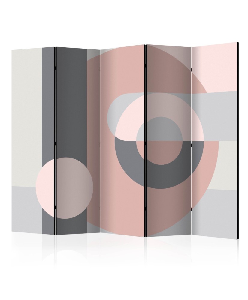 Pertvara  Geometric Wreath (Pink) II [Room Dividers]