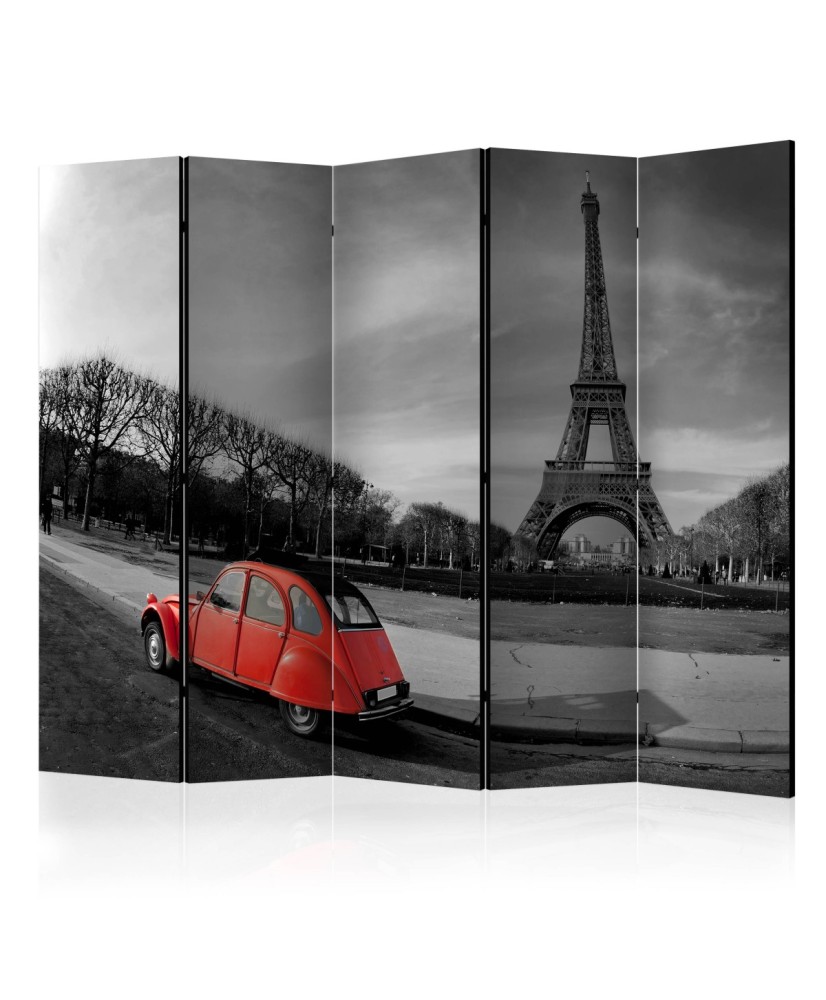 Pertvara  Eiffel Tower and red car II [Room Dividers]