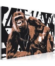 Paveikslas  Pop Art Monkey (1 Part) Narrow Brown