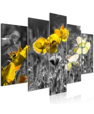 Paveikslas  Yellow Poppies (5 Parts) Wide