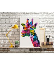 Pasidaryk pats  paveikslas ant drobės  Colourful Giraffe