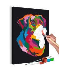 Pasidaryk pats  paveikslas ant drobės  Colourful Dog