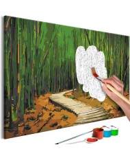 Pasidaryk pats  paveikslas ant drobės  Wooden Path