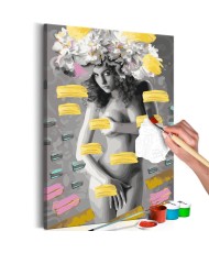 Pasidaryk pats  paveikslas ant drobės  Naked Woman With Flowers