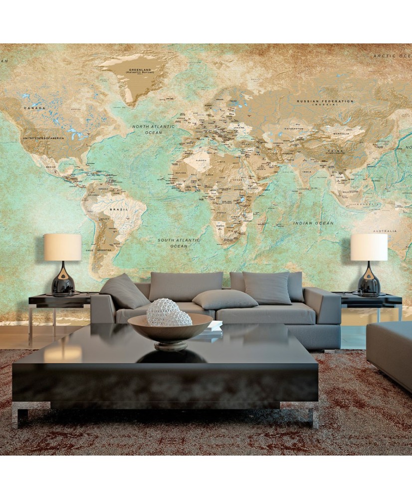 Fototapetas XXL  Turquoise World Map II