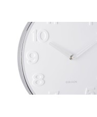Sieninis laikrodis - Nauji originalūs skaičiai, baltas, 30 cm