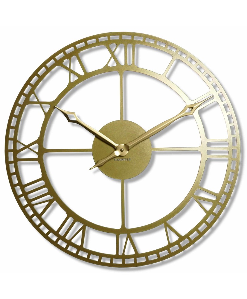 Metalinis laikrodis Vintažas Retro Auksinis 50cm